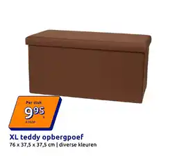 Action XL teddy opbergpoef aanbieding