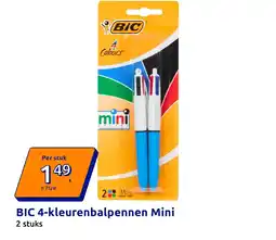 Action BIC 4-kleurenbalpennen Mini aanbieding