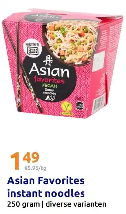 Action Asian Favorites instant noodles aanbieding