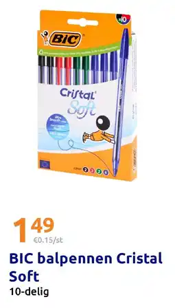 Action BIC balpennen Cristal Soft aanbieding