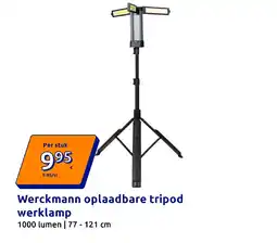 Action Werckmann oplaadbare tripod werklamp aanbieding