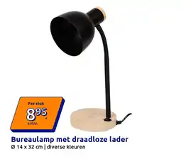 Action Bureaulamp met draadloze lader aanbieding