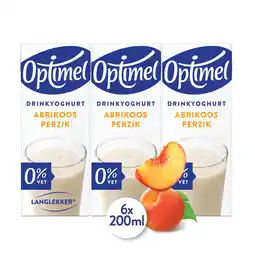 PLUS Optimel Langlekker perzik-abrikoos mini 6-pack aanbieding