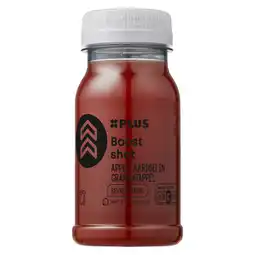 PLUS PLUS Vers shot aardbei granaatappel appel aanbieding