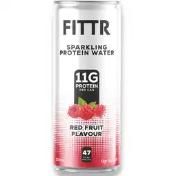 PLUS Fittr Sparkling Protein Water Red Fruit aanbieding