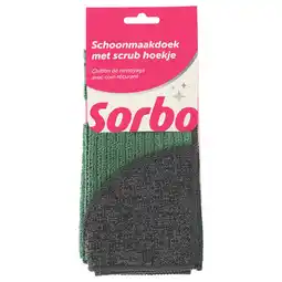 PLUS Sorbo Schoonmaakdoek met scrub aanbieding
