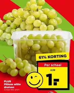 PLUS Plus pitloze witte druiven aanbieding