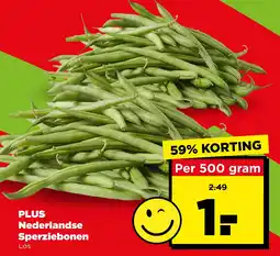 PLUS Plus nederlandse sperziebonen aanbieding