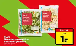 PLUS Plus macaroni-spaghetti en nasi-bami groenten aanbieding