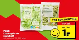 PLUS Plus ijsbergsla en rauwkost aanbieding