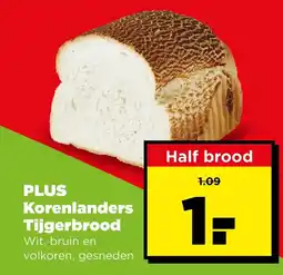 PLUS Plus korenlanders tijgerbrood aanbieding