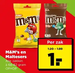 PLUS M&M's en Maltesers aanbieding