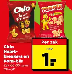 PLUS Chio Heart-breakers en Pom-bär aanbieding