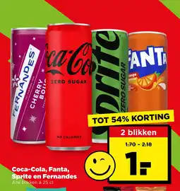 PLUS Coca-Cola, Fanta, Sprite en Fernandes aanbieding