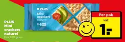 PLUS Plus mini crackers naturel aanbieding