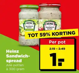 PLUS Heinz Sandwich-spread aanbieding