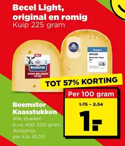 PLUS Beemster kaasstukken aanbieding