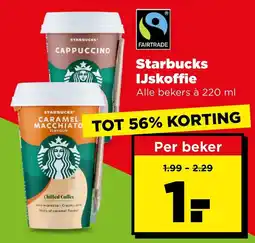PLUS Starbucks IJskoffie aanbieding
