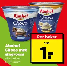 PLUS Almhof Choco met slagroom aanbieding