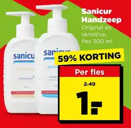PLUS Sanicur handzeep aanbieding