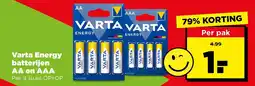 PLUS Varta Energy batterijen AA en AAA aanbieding
