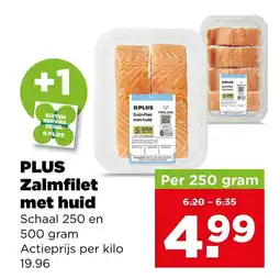 PLUS Plus zalmfilet met huid aanbieding