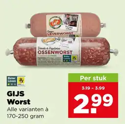 PLUS Gijs worst aanbieding
