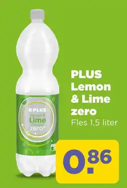 PLUS Plus lemon & lime zero aanbieding