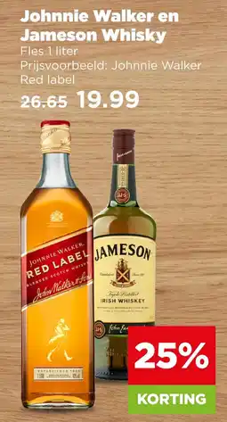 PLUS Johnnie Walker en Jameson Whisky aanbieding