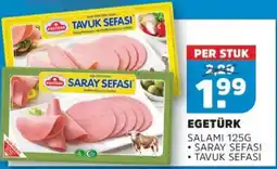 Sahan Supermarkten Egetürk salami 125g aanbieding