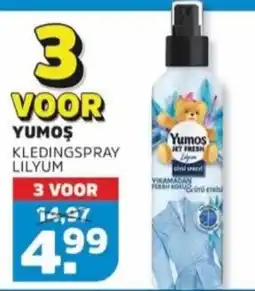 Sahan Supermarkten Yumos kledingspray lilyum aanbieding