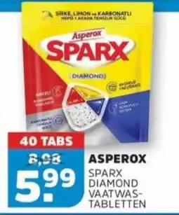 Sahan Supermarkten Asperox Sparx Diamond vaatwas-tabletten aanbieding