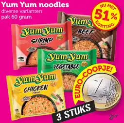 Coop Yum Yum noodles aanbieding