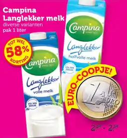 Coop Campina Langlekker melk aanbieding
