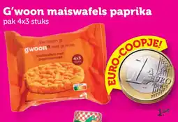 Coop G'woon maiswafels paprika aanbieding