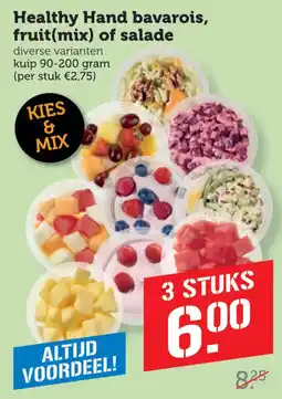 Coop Healthy Hand bavarois, fruit(mix) of salade aanbieding