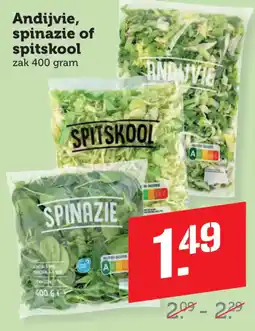 Coop Andijvie spinazie of spitskool aanbieding