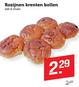 Coop Rozijnen krenten bollen aanbieding