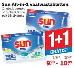 Coop Sun All-in-1 vaatwastabletten aanbieding