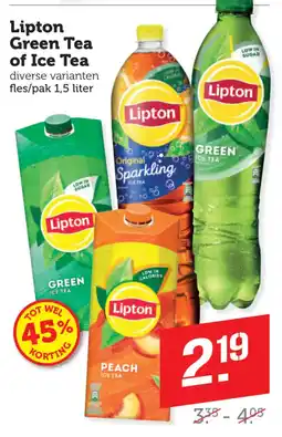 Coop Lipton Green Tea of Ice Tea aanbieding