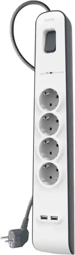 Coolblue Belkin Surge Protector 4 Outlet 2 meter 2x usb aanbieding