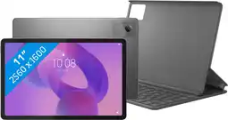 Coolblue Lenovo Idea Tab 11 inch 256GB Wifi Grijs met Stylus + Toetsenbord Hoes QWERTY aanbieding