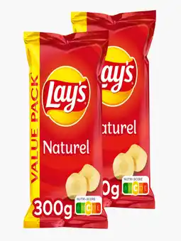Flink Lay's Naturel 300g 2x aanbieding