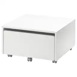 IKEA SlÄkt, witte opberglade onder het bed, vier wielen, strak vierkant design aanbieding