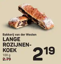 Ekoplaza Bakkerij van der Westen lange rozijnenkoek aanbieding