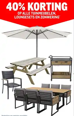 Makro Op alle tuinmeubelen, loungesets en zonwering aanbieding