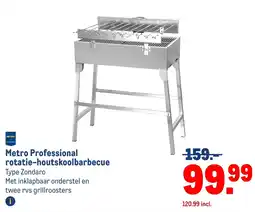 Makro Metro Professional rotatie-houtskoolbarbecue aanbieding