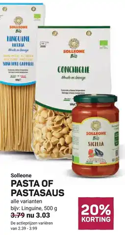 Ekoplaza Solleone pasta of pastasaus aanbieding
