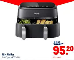 Makro Philips Dual fryer NA351/00 aanbieding