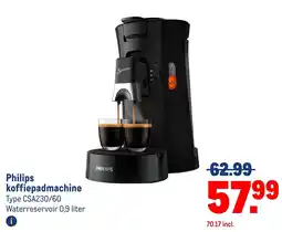 Makro Philips koffiepadmachine aanbieding